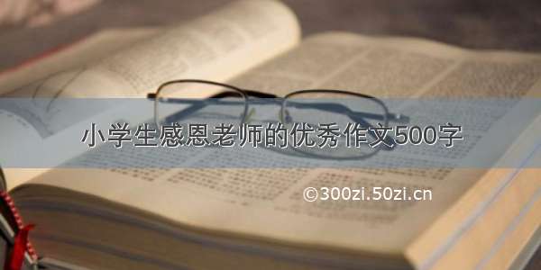 小学生感恩老师的优秀作文500字