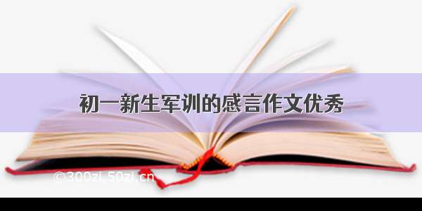 初一新生军训的感言作文优秀