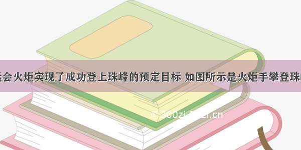 北京奥运会火炬实现了成功登上珠峰的预定目标 如图所示是火炬手攀登珠峰的线路