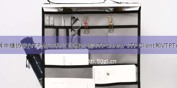 虚拟局域网中继协议(VTP)有三种工作模式 即VTP Server VTP Client和VTPTransparent