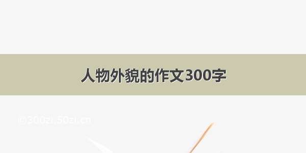 人物外貌的作文300字