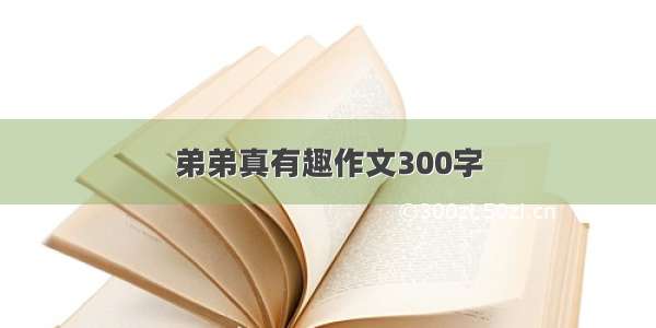 弟弟真有趣作文300字