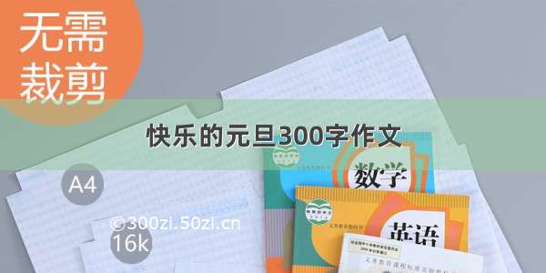 快乐的元旦300字作文