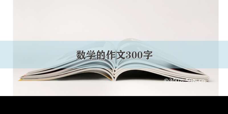 数学的作文300字