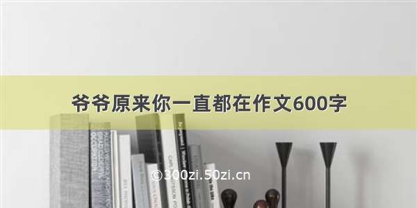 爷爷原来你一直都在作文600字