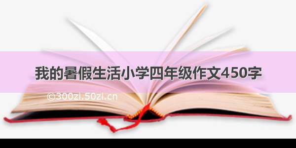 我的暑假生活小学四年级作文450字