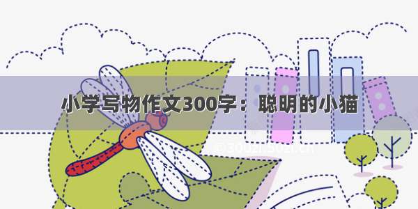 小学写物作文300字：聪明的小猫