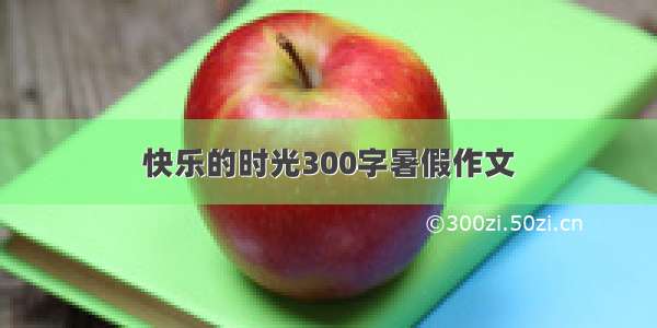 快乐的时光300字暑假作文