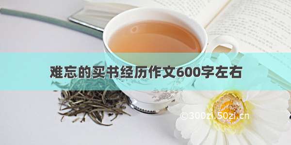 难忘的买书经历作文600字左右