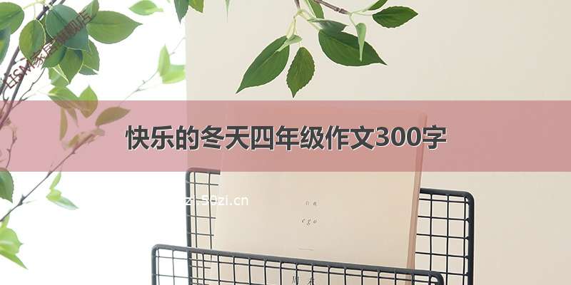 快乐的冬天四年级作文300字