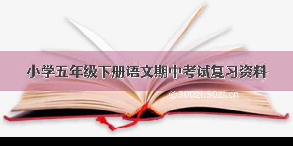 小学五年级下册语文期中考试复习资料