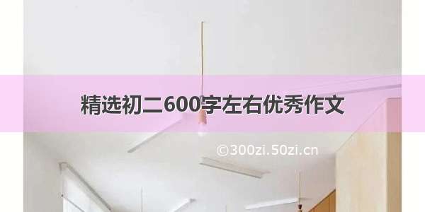 精选初二600字左右优秀作文