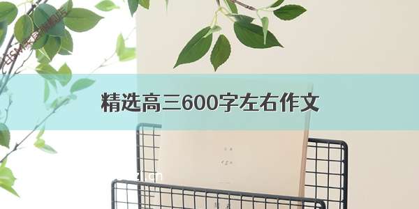 精选高三600字左右作文