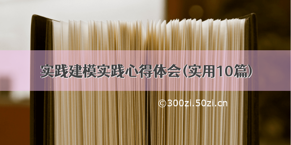 实践建模实践心得体会(实用10篇)