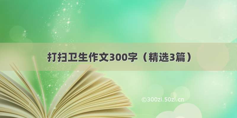 打扫卫生作文300字（精选3篇）